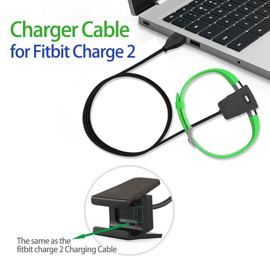 Compatible with Fitbit Charge 2 Charger, Replacement USB Charging Cable Cord Charger Cradle Dock Adapter for Fitbit Charge 2 Peaceful Pleasures Health and Wellness