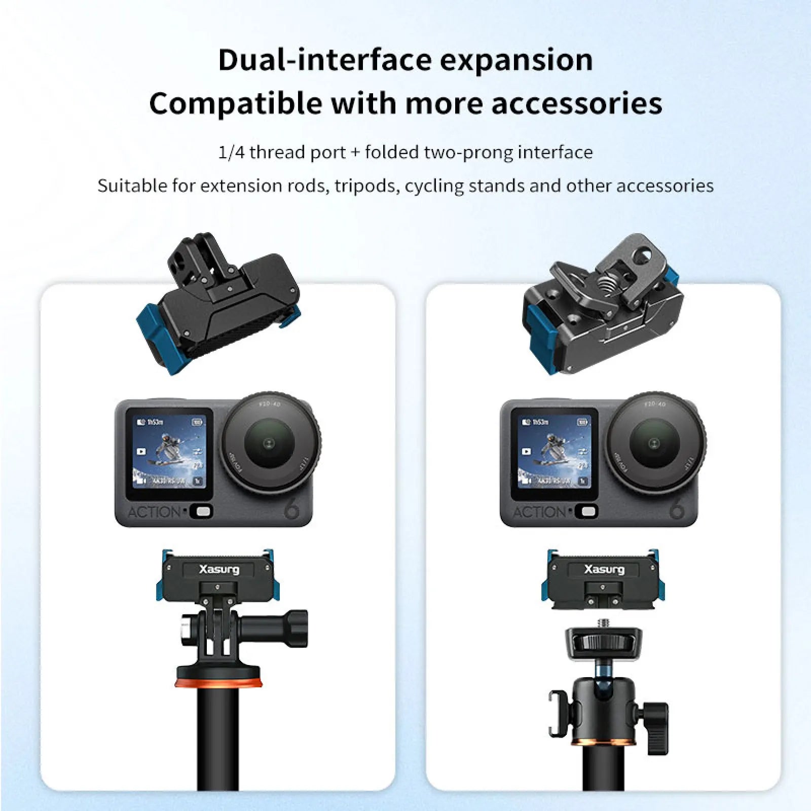 360° Rotation Bidirectional Magnetic Attachment Magnetic Camera Mounting Base For DJI Osmo Action6 For Dji Osmo Nano Camera Peaceful Pleasures Health and Wellness