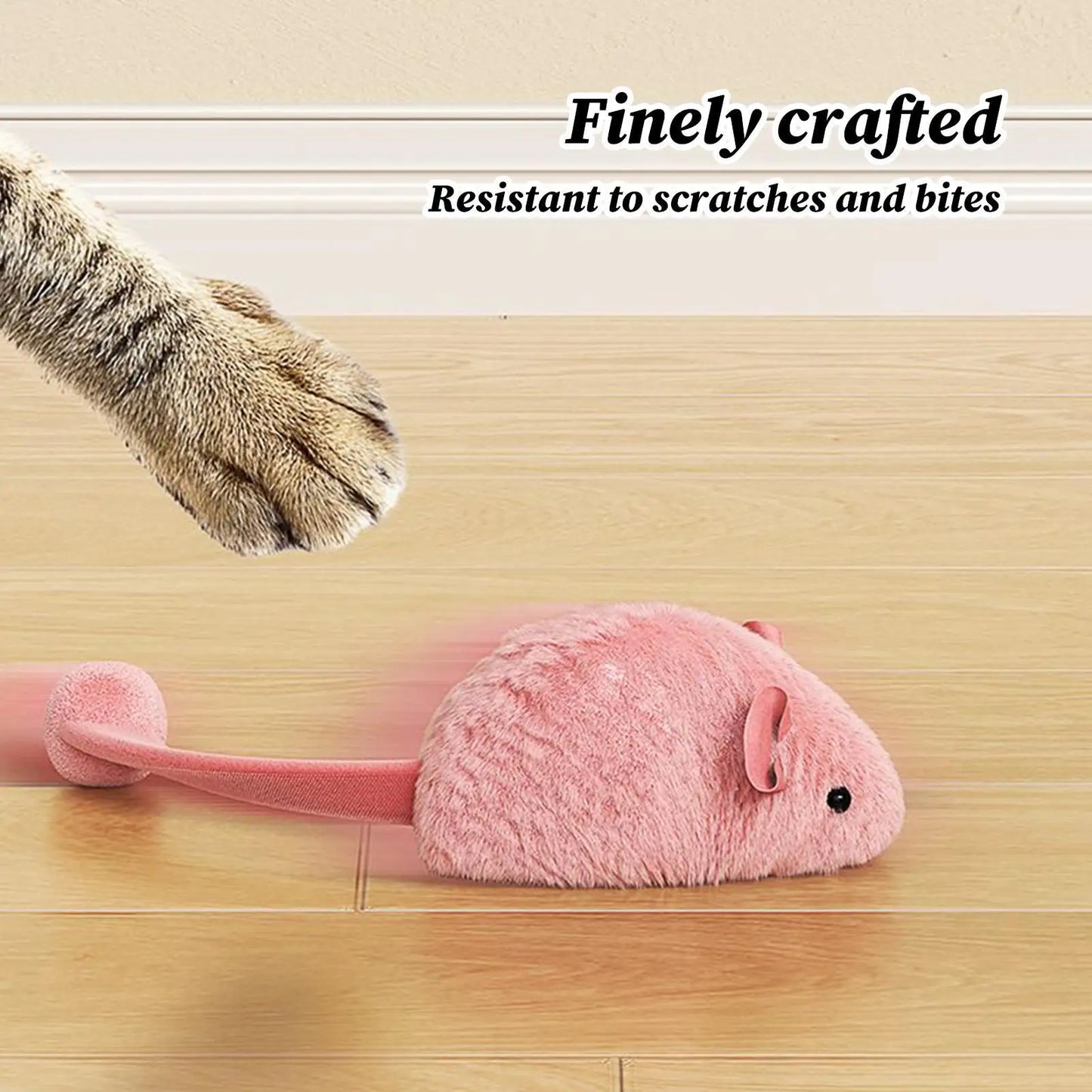 Interactive Plush Mouse Cat Toy – Sound & Glow Kitten Toy
