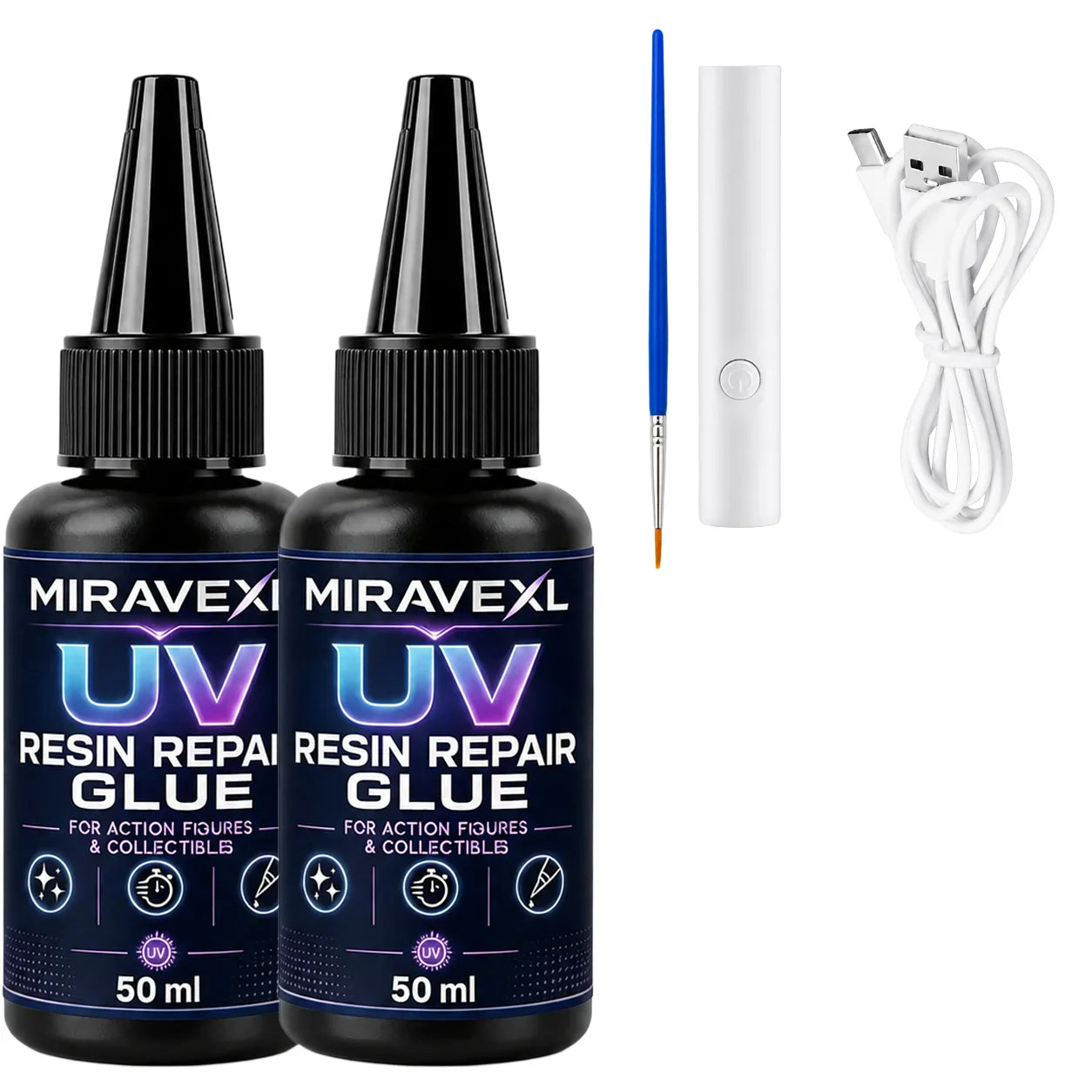 MIRAVEXL UV Resin Repair Glue 25ml/50ml | Action Figure Kit