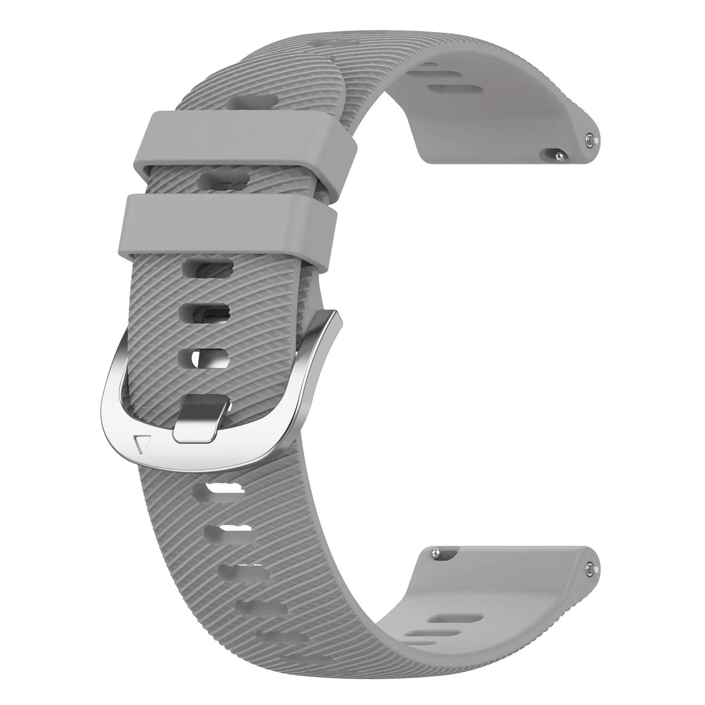18mm Silicone Band for Garmin Forerunner 255S 265S | Quick Release Peaceful Pleasures Health and Wellness Grey