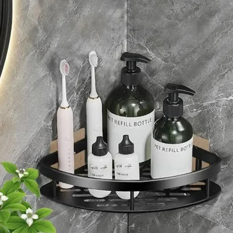 Bathroom Storage Rack, Bathroom Shelves, No-Drill Wall Mount Corner Shelf, Shower Storage Rack Holder Peaceful Pleasures Health and Wellness Triangle Other