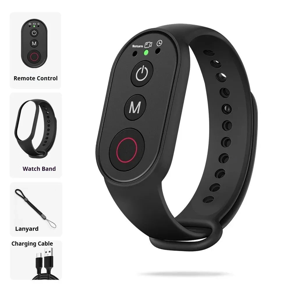 50M Bluetooth Remote for DJI, Insta360 & GoPro | Wristband