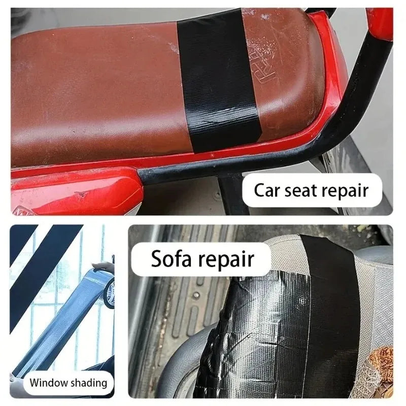 Black Leather Repair Tape – Adhesive Sofa & Seat Fix