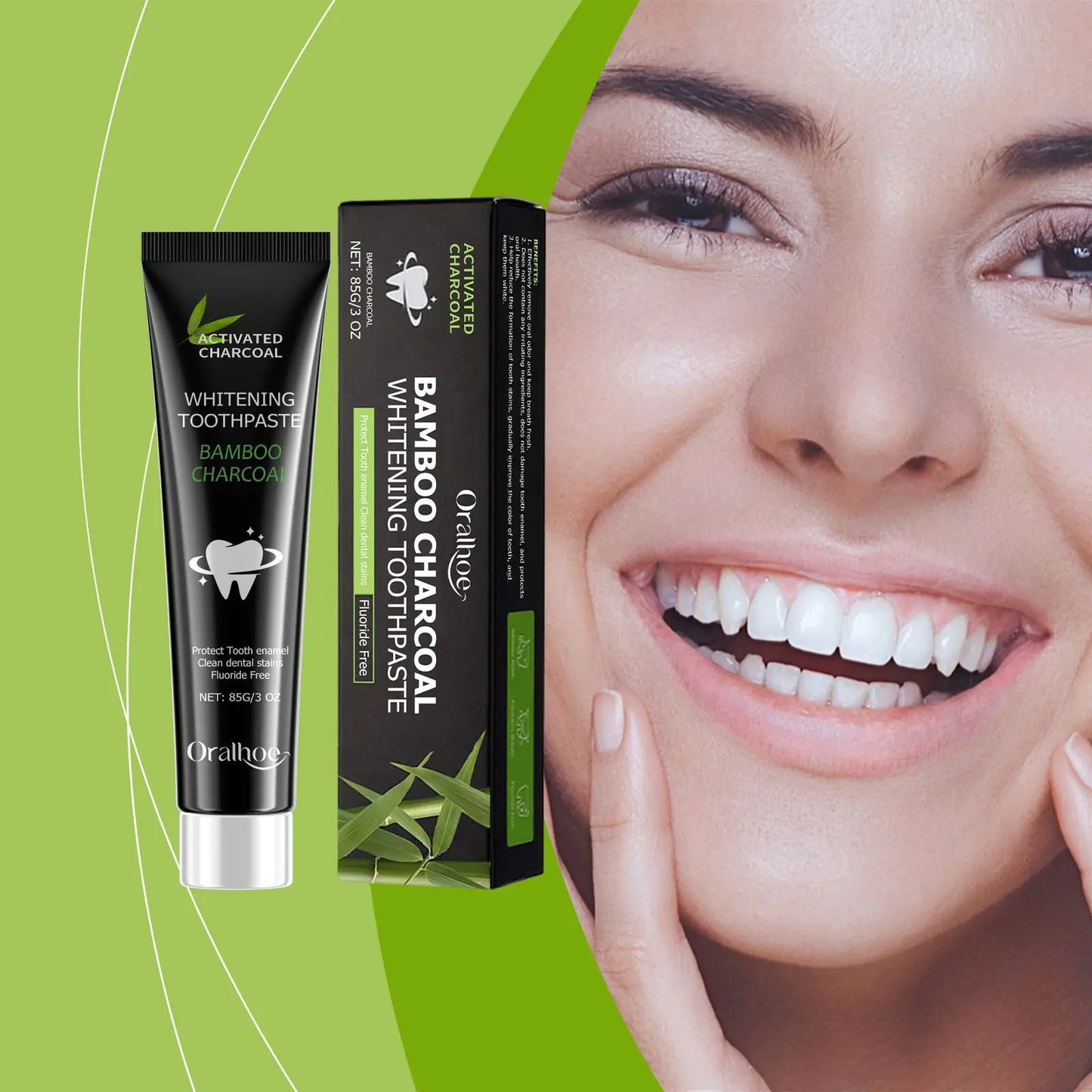 Oralhoe Bamboo Charcoal Whitening Toothpaste – Remove Stains