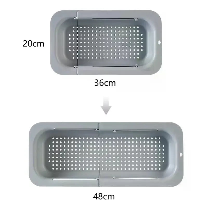 Telescopic Sink Drain Basket | Food-Safe PP, Tool-Free Sink Drain Basket Peaceful Pleasures Health and Wellness