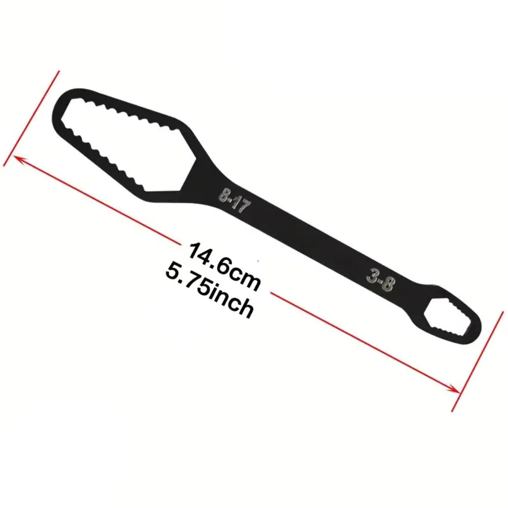 8-22mm 3-17mm Double End Universal Wrench Multifunctional , Self-Tightening Wrench Repair Tools Double Ended Wrench wrench set Peaceful Pleasures Health and Wellness