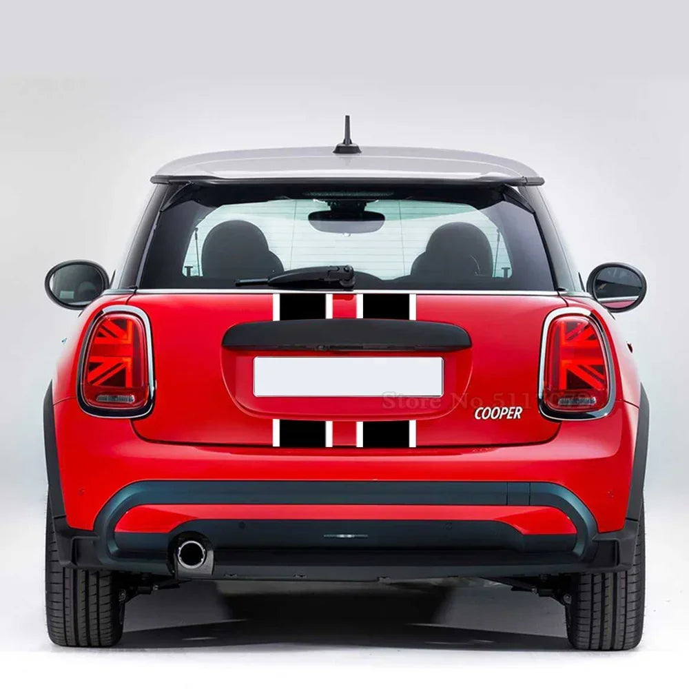 MINI Cooper Hood Trunk Vinyl Stripe Decal | Matte & Glossy Black