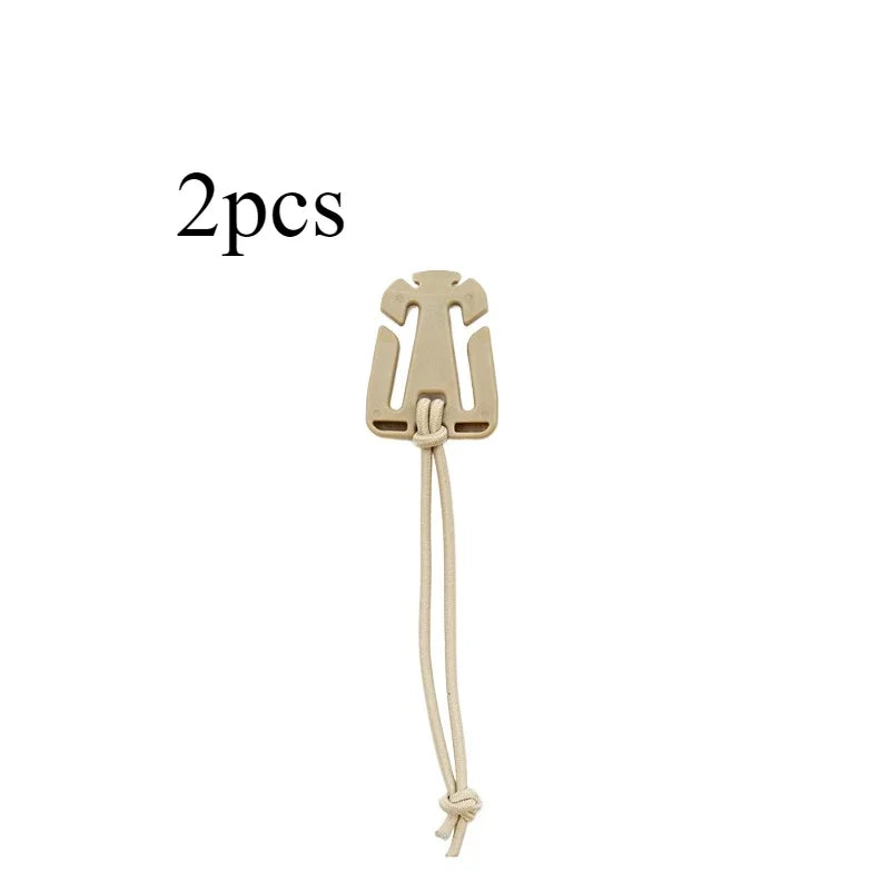 Tactical Backpack Carabiner Webbing Buckle Clips 2-Pack Webbing Buckle Clip Peaceful Pleasures Health and Wellness khaki