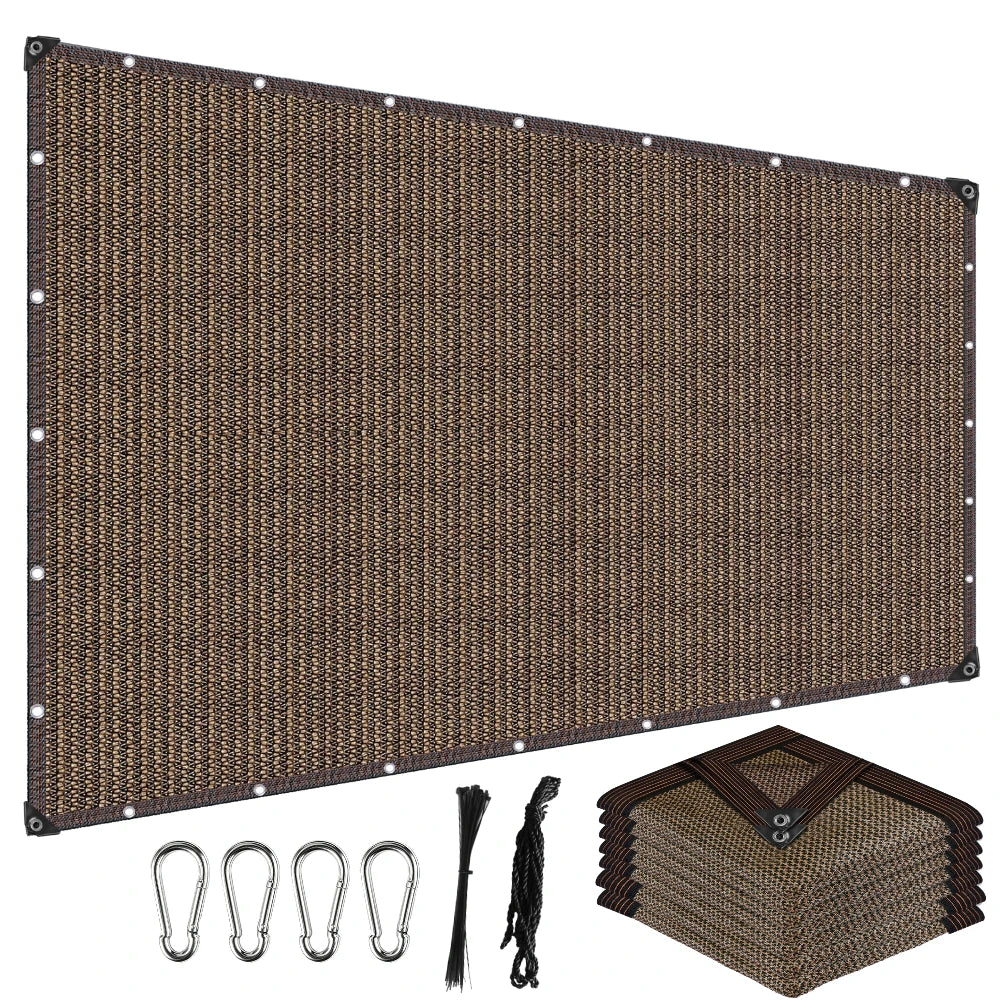 50% HDPE Sun Shade Cloth with Grommets | Garden & Patio