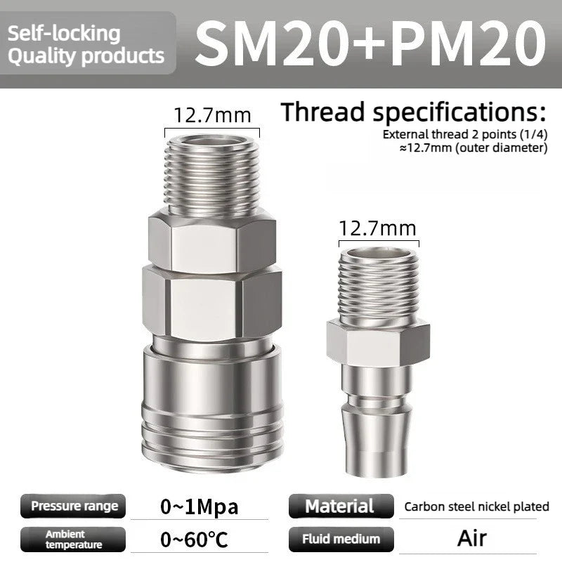C-Type Pneumatic Quick Coupling for Air Compressor | CE Rated