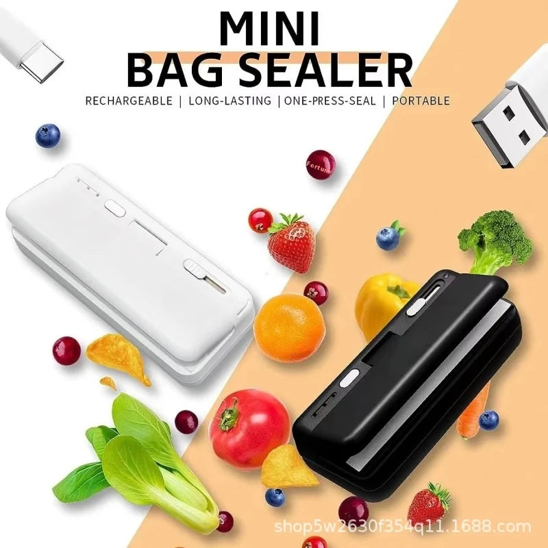 Mini Plastic Bag Sealer Heat Bag Sealing Machine Food Packaging Plastic Bags Sealer Clip Bag Handheld Rechargeable Heat Sealer Peaceful Pleasures Health and Wellness