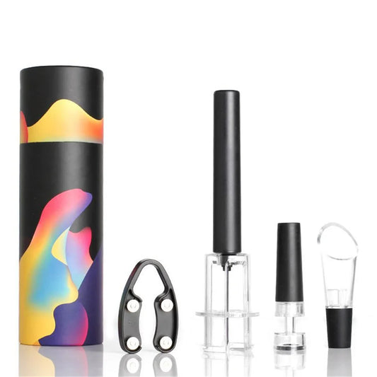 Wine Opener Air Pump Pressure Vacuum Wine Bottle Corkscrew Stainless Steel Pin Type Cork Out Tool Wine Opener Bar Accessories Peaceful Pleasures Health and Wellness