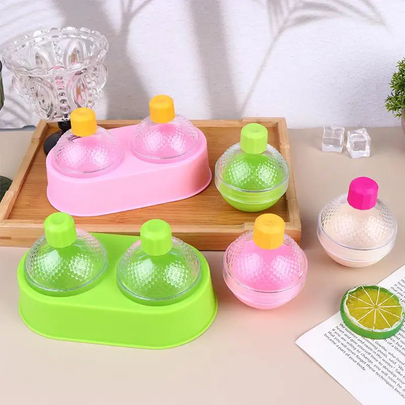 Silicone Ice Ball Maker Mold with Lid | Round Sphere Ice Cube Tray Silicone Ice Ball Mold Peaceful Pleasures Health and Wellness