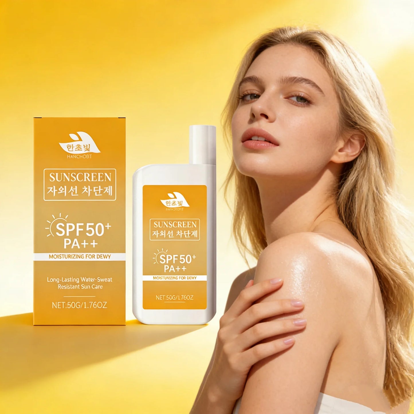 Lightweight Hydrating Sunscreen SPF 50++ Long Lasting UV Protection Fast Absorb No Sticky Oil Control Refreshing Sunblock Lotion Peaceful Pleasures Health and Wellness