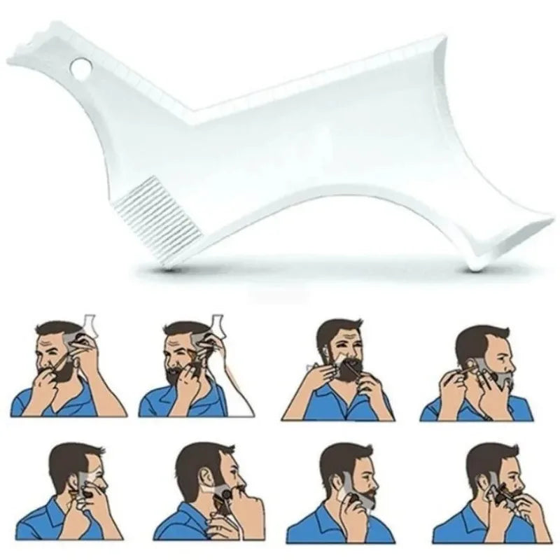 5pcs Men Beard Template StylingTool Double Sided Beard Shaping Comb Beauty Tool Shaving Hair Removal Razor Tool for Men Peaceful Pleasures Health and Wellness