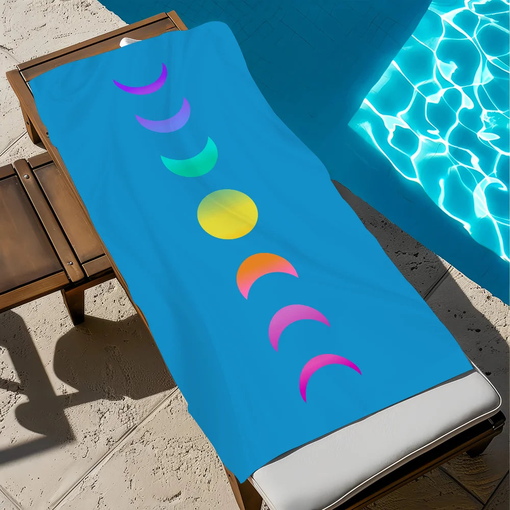 Coldplay Moon Music Quick-Dry Beach Towel | Sports & Travel Printed Beach Towel Peaceful Pleasures Health and Wellness z2 STJ90x180CM