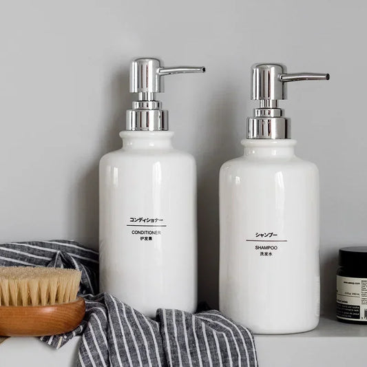Ceramic Liquid Soap Dispensers, Emulsion Sub Bottl, Latex Bottles, Bathroom Accessories Set, Wedding Gift, 1piece Peaceful Pleasures Health and Wellness