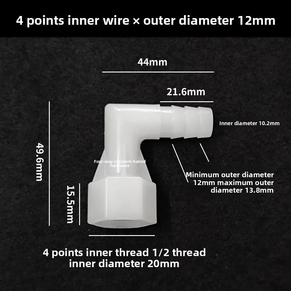 PP Elbow Hose Connectors 4–20mm | Aquarium & Garden Fittings