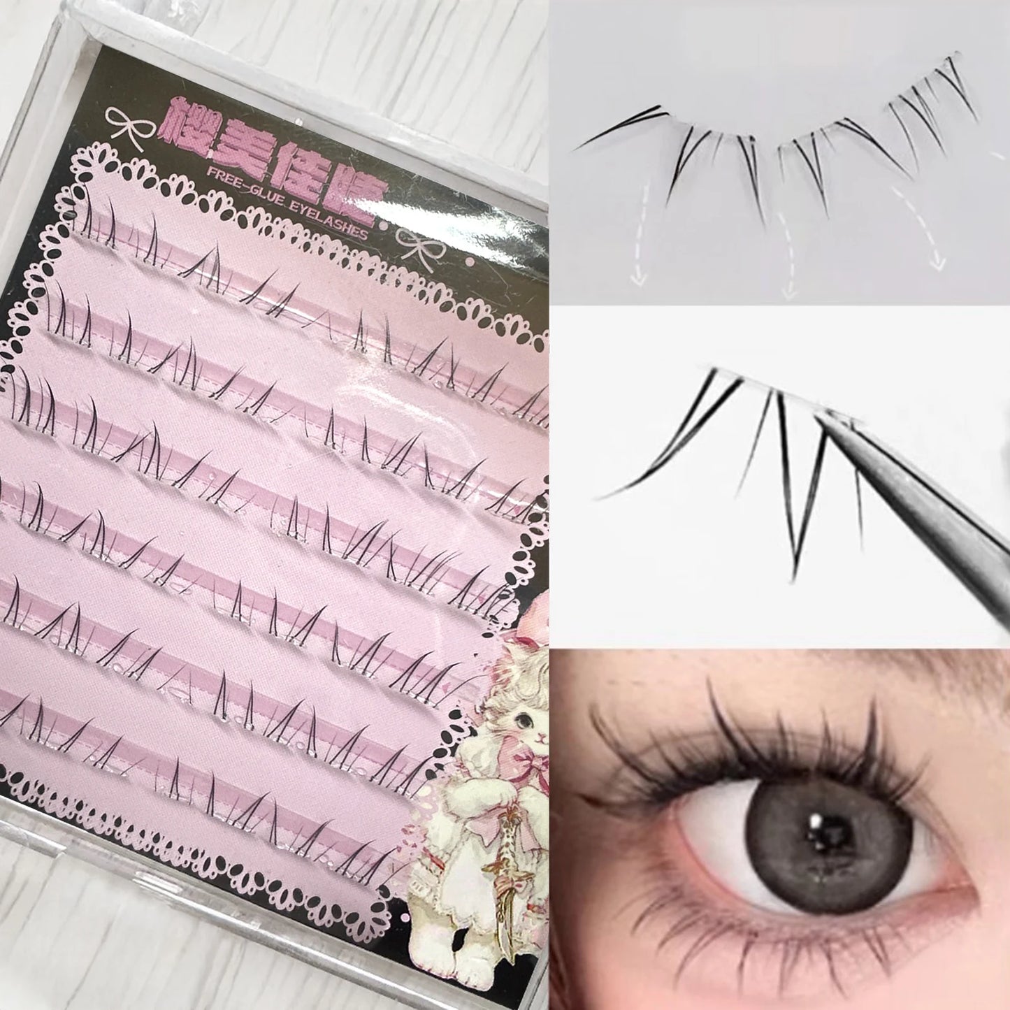 6/10/20 Rows No Glue Sunflower Lower Fake Eyelashes Natural Individual Eyelash Extension Cluster Daily Makeup Enlarge Your Eyes Peaceful Pleasures Health and Wellness 6 Rows