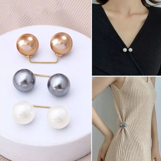 3Pcs Double-Headed Pearl Brooch Pin Neckline Cardigan Pearl Buckle Pin for Women Girls Wedding Party Decorations Peaceful Pleasures Health and Wellness 3pcs