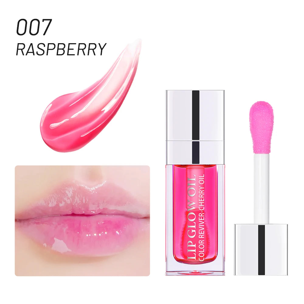 Crystal Jelly Moisturizing Lip Oil Plumping Lip Gloss Makeup Sexy Plump Lip Glow Oil Tinted Lip Plumper 6ml 1 Piece Peaceful Pleasures Health and Wellness 007 raspberry