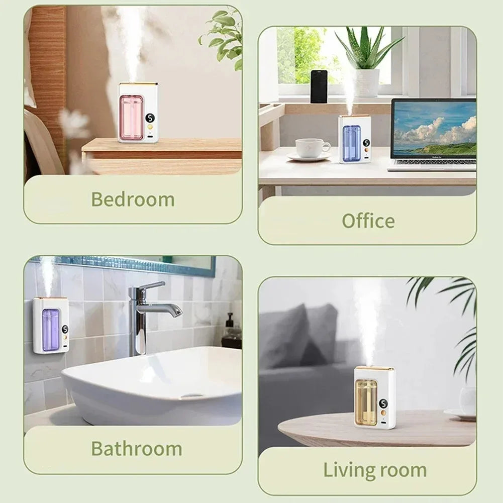 Smart Aroma Diffuser Air Purifier 5 Gears Digital Display Supports Plant Essential Oils Wall Mount Tabletop USB Charging Living Peaceful Pleasures Health and Wellness