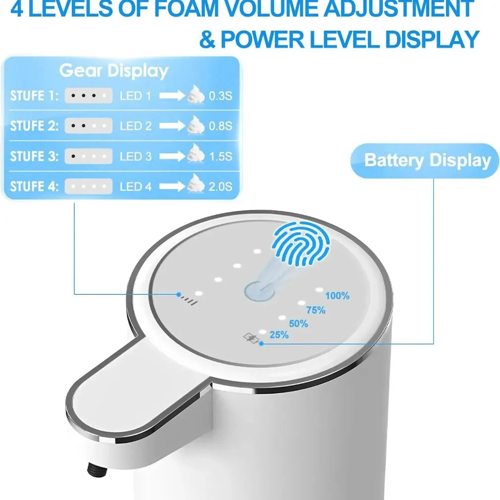 Touchless Foaming Soap Dispenser 380ml USB Rechargeable