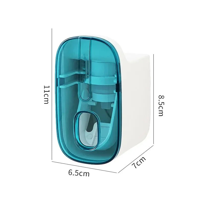 1 PCS Automatic Toothpaste Dispenser Bathroom Accessories Wall Mount Lazy Toothpaste Squeezer Toothbrush Holder Peaceful Pleasures Health and Wellness