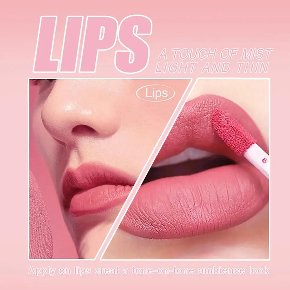 3-Piece Nude Velvet Matte Liquid Lipstick Set – Long-Lasting