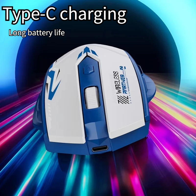 Bluetooth 5.2 Mouse Dual-Mode 2.4G Wireless Mouse 6 Buttons Gaming Mice Rechargeable Mouse 1600 DPI For PC Laptop Macbook Peaceful Pleasures Health and Wellness