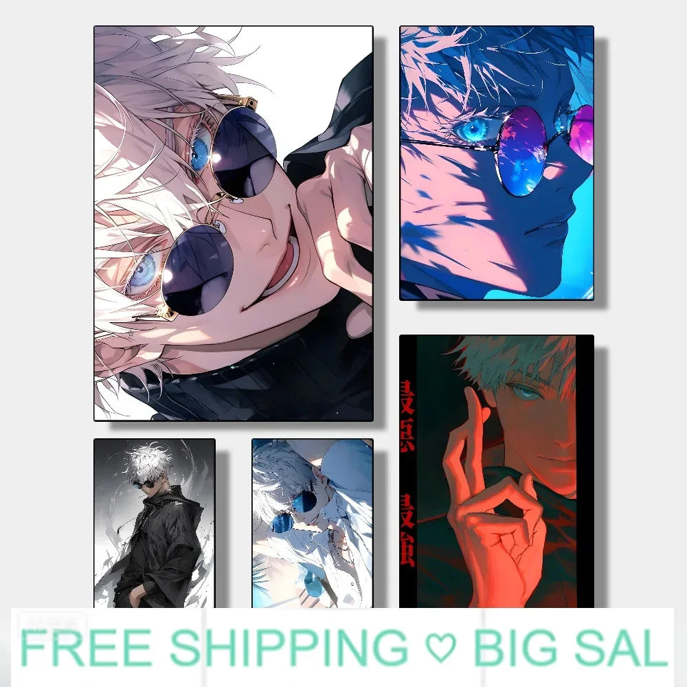 Satoru Gojo Canvas Wall Art | Jujutsu Kaisen Anime Poster