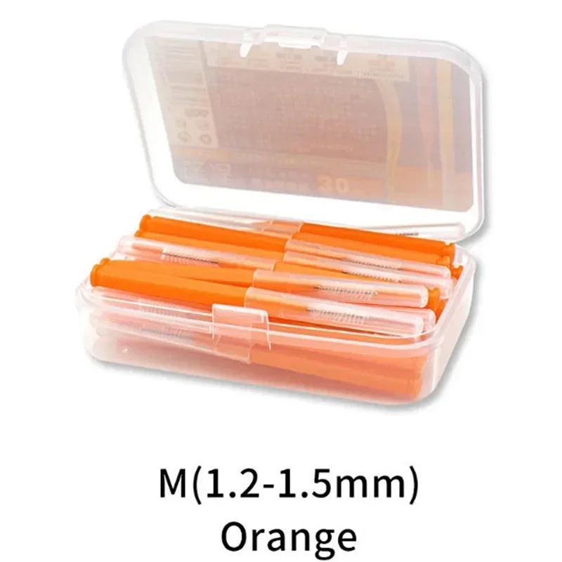Interdental Brush Set 30 Pcs – I-Shape Toothpick & Dental Floss