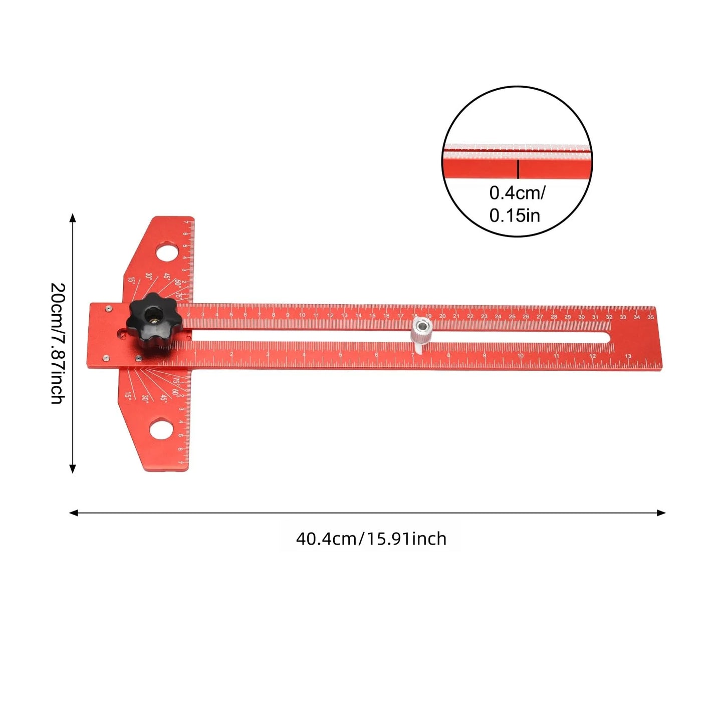 Adjustable Aluminum Alloy Sliding T-ruler Woodworking Marking Gauge