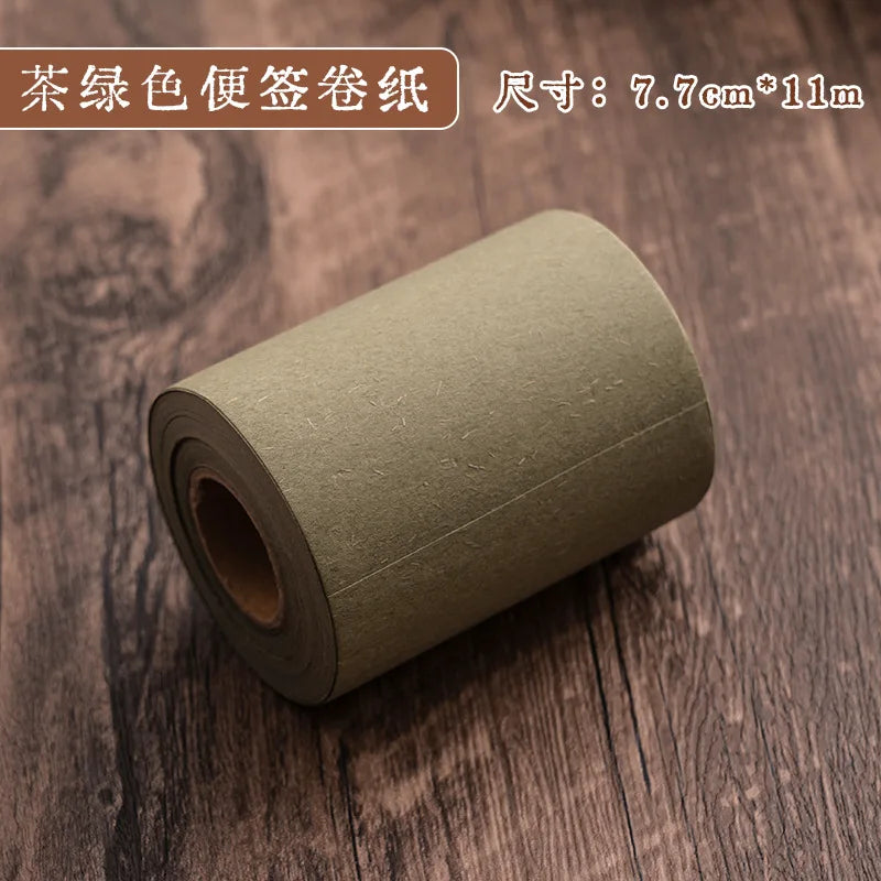 Retro Wooden Memo Pad Holder – Hangable Roll Paper Notebook