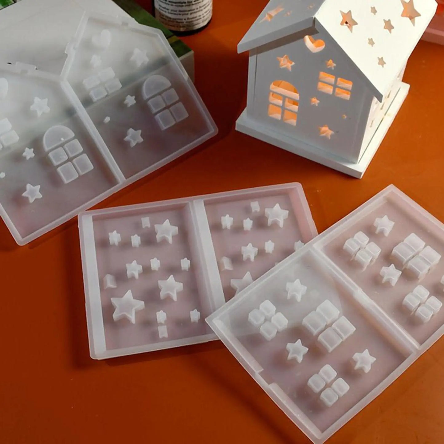 Cute House Epoxy Resin Silicone Molds for Resin Reusable Easy Release DIY Making for Home Decor Table Centerpieces Candle Peaceful Pleasures Health and Wellness