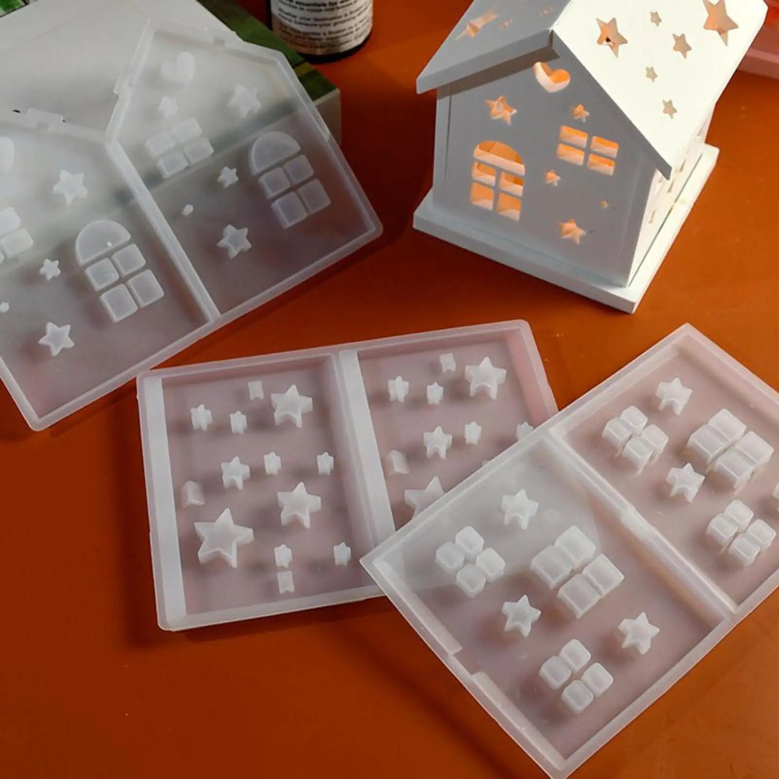 Cute House Epoxy Resin Silicone Molds for Resin Reusable Easy Release DIY Making for Home Decor Table Centerpieces Candle Peaceful Pleasures Health and Wellness