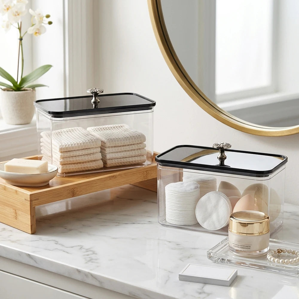 Acrylic Dryer Sheet Holder & Dispenser Box – Laundry Room Organizer (1 or 2 Pack)