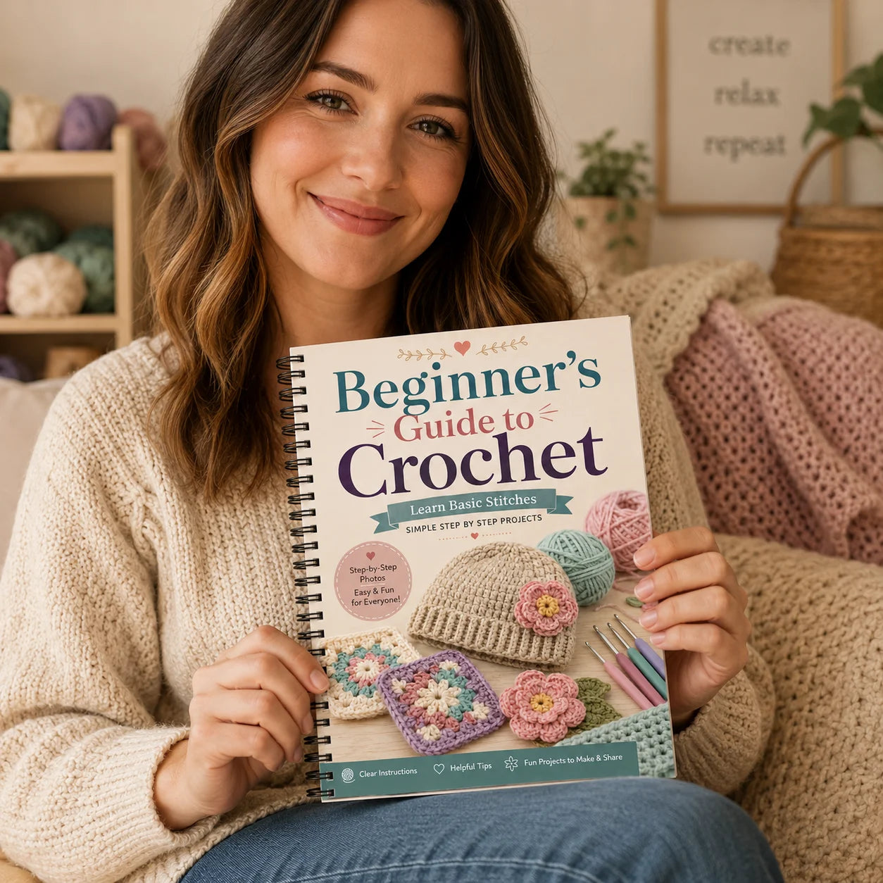 Beginner S Guide Crochet Simple Step Stitches Easy Projects Photos