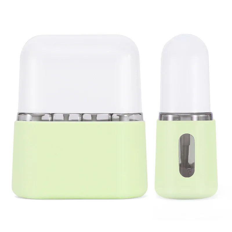 3PCS SET 50ml&100ml Travel Bottle Set Shampoo Shower Gel Hand Soap Cosmetic Moisture Body Empty Bottle Travel Kit Accessories Peaceful Pleasures Health and Wellness 3-in-1 green