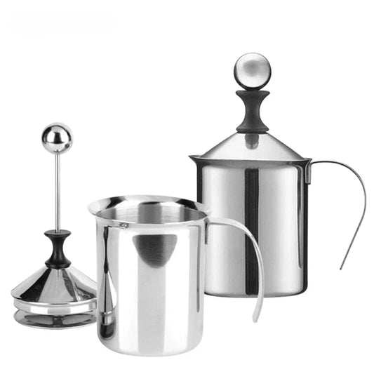 Manual and Electric Handheld Egg/Milk Frother Barista Tool Coffee Accessories Frother Stainless Steel Milk Frother Kitchen Tools Peaceful Pleasures Health and Wellness
