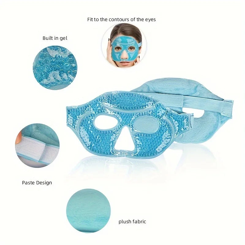 Hot and Cold Compress Half-Eye Mask in 3 Colors, Single Pack Peaceful Pleasures Health and Wellness