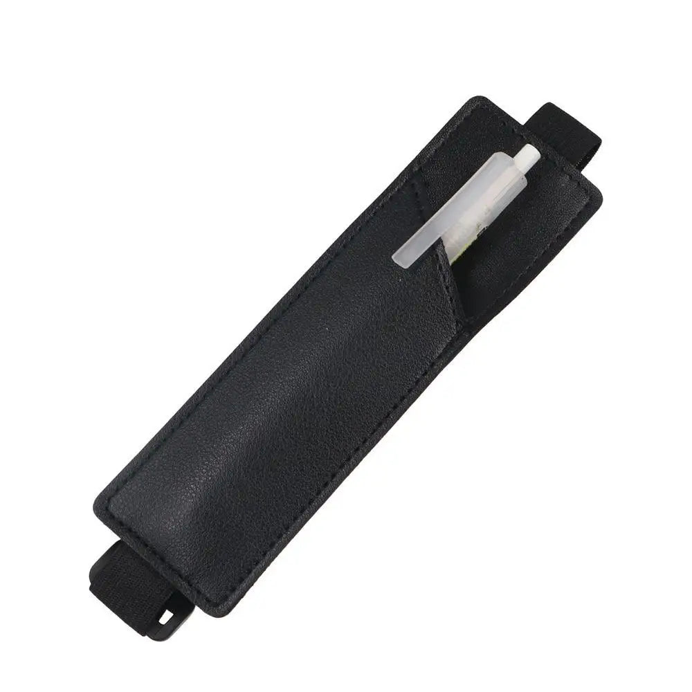 PU Leather Elastic Band Pen Holder Colorful Portable Pen Sleeve Pouch Easy To Store Detachable Pencil Holder Case for Notebook Peaceful Pleasures Health and Wellness