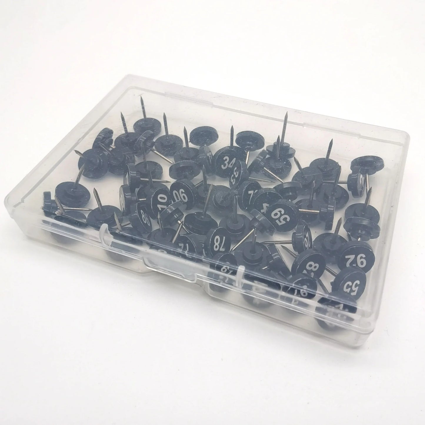 Bview Art Plastic Numbered Round Push Pins Decorative Thumb Tacks