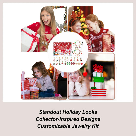 24-Day Christmas Advent Calendar Charm Bracelet Kit – Kids & Teens Advent Bracelet Kit Peaceful Pleasures Health and Wellness