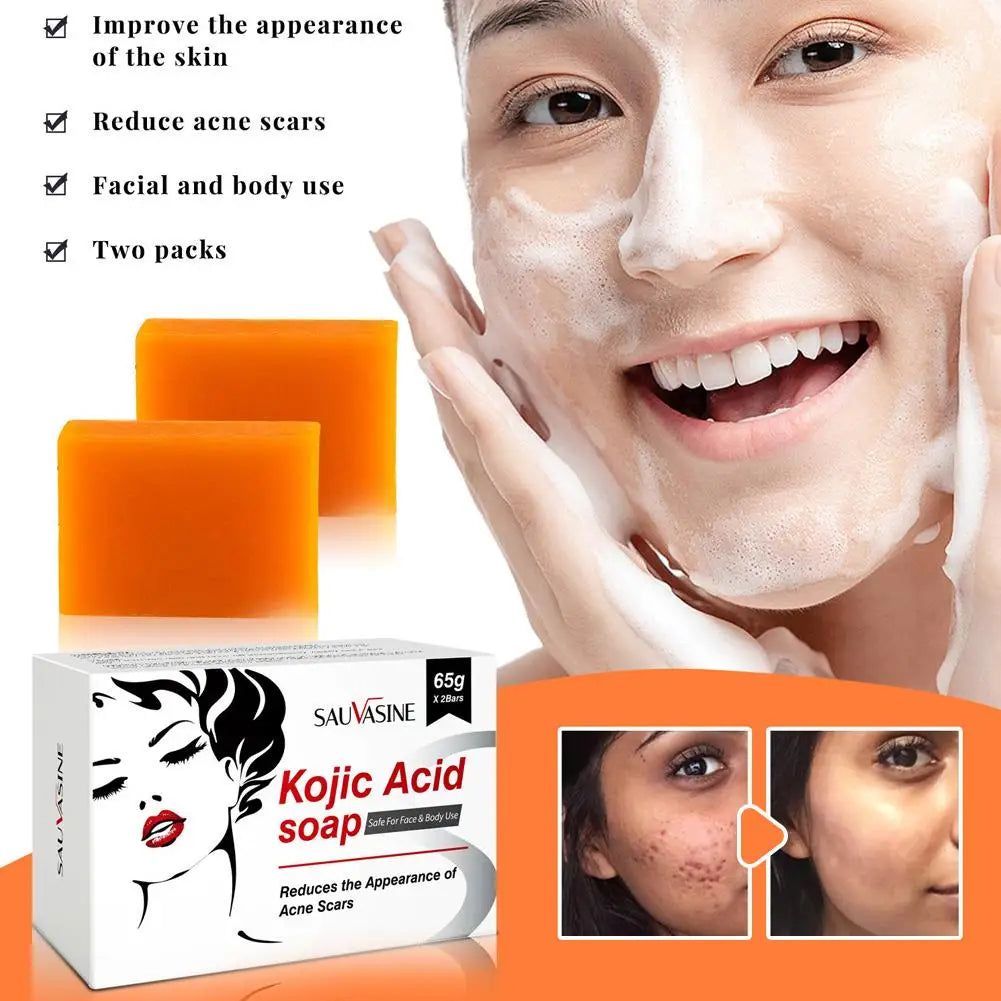 Handmade Kojic Acid Soap Gentle Cleanser with Vitamin C for Face & Body Oil Control Radiance Care Non-Drying Formula Skin Care Peaceful Pleasures Health and Wellness