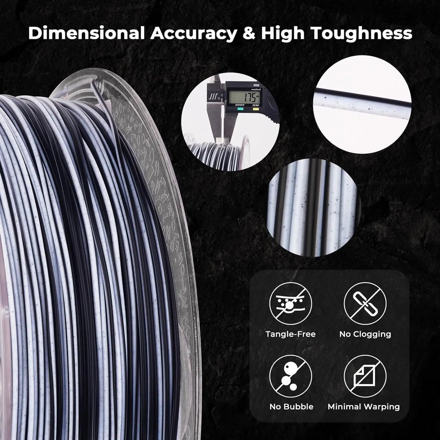 DINGSUN Matte Rainbow PLA Filament 1.75mm | 250g 500g 1KG Spool