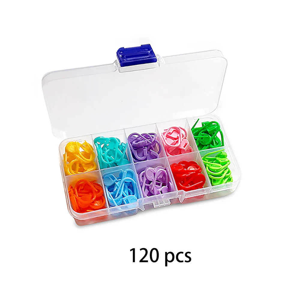 120 Colorful Marker Buckle Yarn Weaving Counting Handmade DIY Sweater