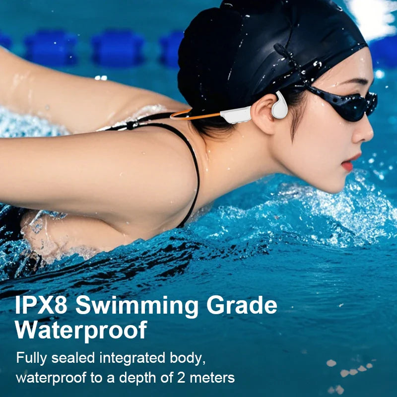 IPX8 Bone Conduction Headphones 32GB MP3 Bluetooth Swimming