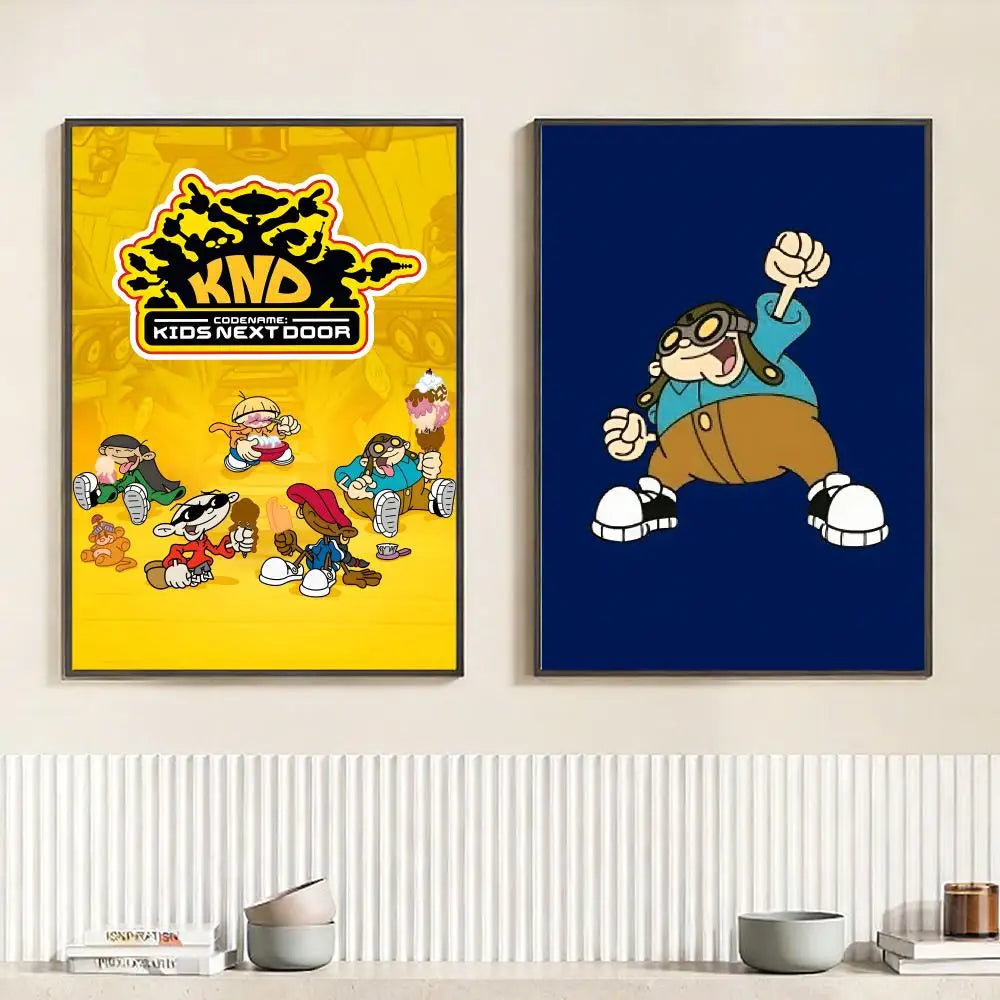 Cartoon C-Codename: Kids Next Door Poster HD Self Adhesive Waterproof Wall Art Ideal for Home Office Dorm Bedroom Great Gift Peaceful Pleasures Health and Wellness